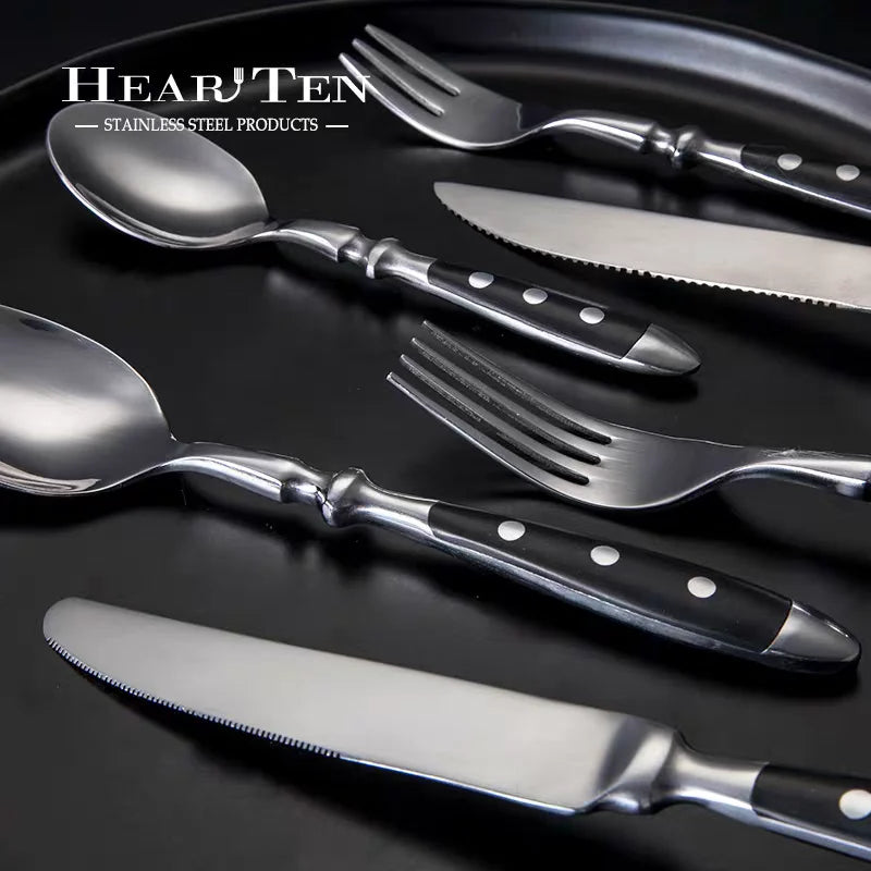 Western Stainless Steel Cutlery Set – Knives, Forks & Spoons