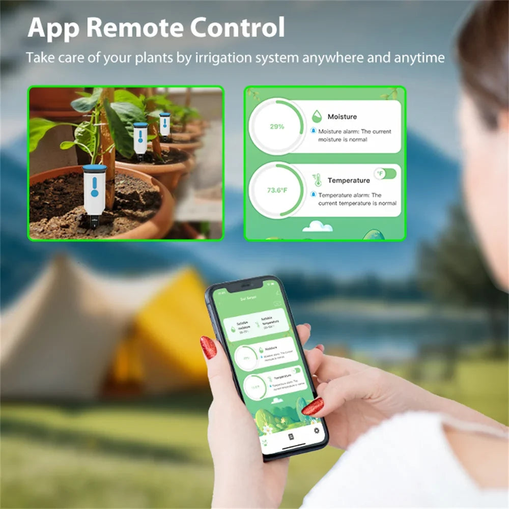 Tuya Wifi Smart Soil Sensor IP66 Waterproof BT 5 0 Garden Automatic