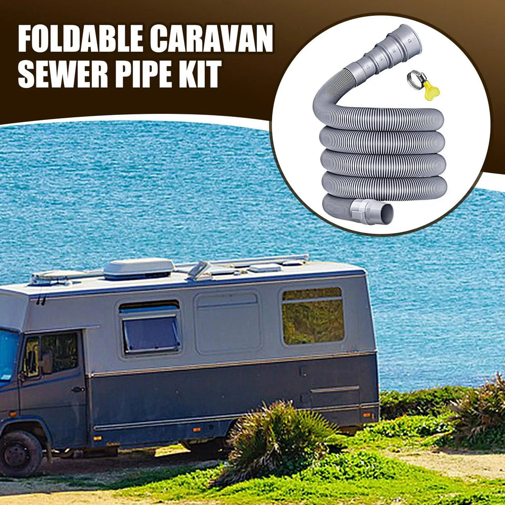 RV Sewer Hose Kit – Flexible Leakproof Caravan Drain Pipe 3–5M