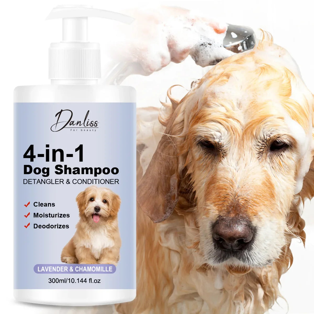 Pet Shampoo for Cats & Dogs – Odor Removal & Softer Coat