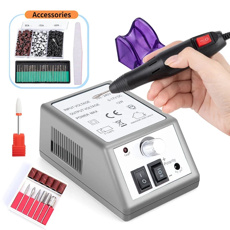 Professional Electric Nail Drill Pen Manicure Pedicure Set Kit