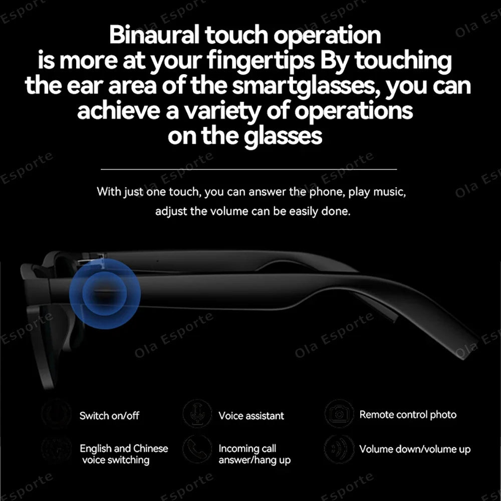 Bluetooth Smart Glasses UV Sunglasses & Wireless Headphones