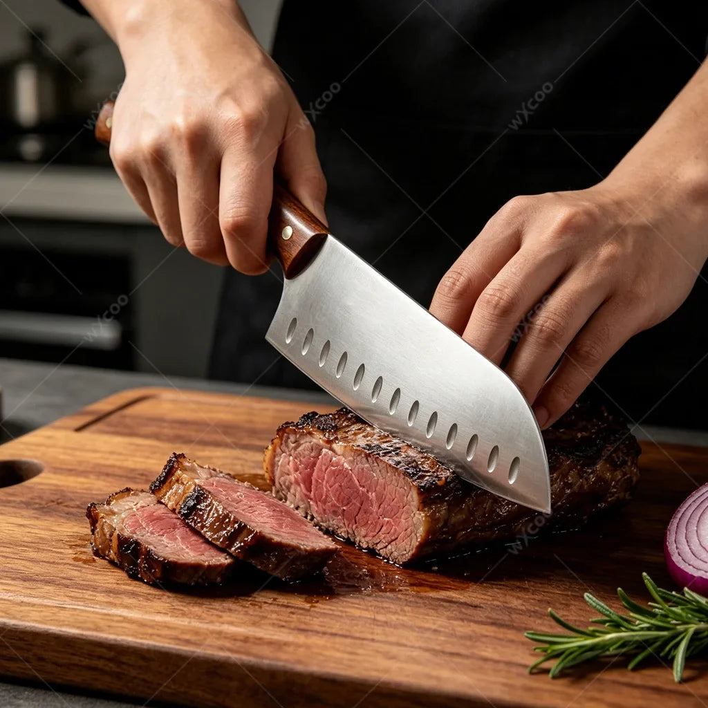 WXCOO 7.8" Santoku Knife – Japanese Stainless Steel Chef Knife