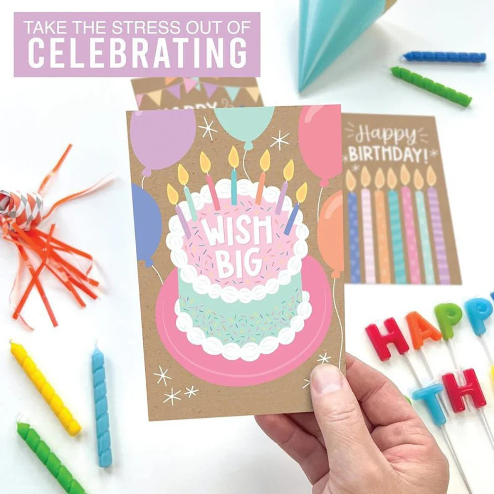 6 Cardboards Envelopes Colorful Cartoon Birthday Cards Simple