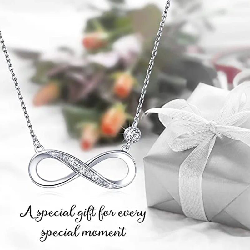 Huitan Cubic Zirconia Pendant Necklace – Silver Tone Women