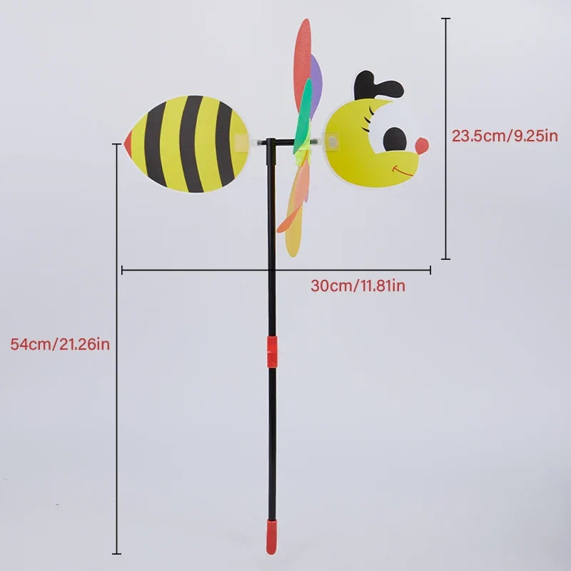3D Bee Wind Spinner Whirligig – Garden & Yard Decor