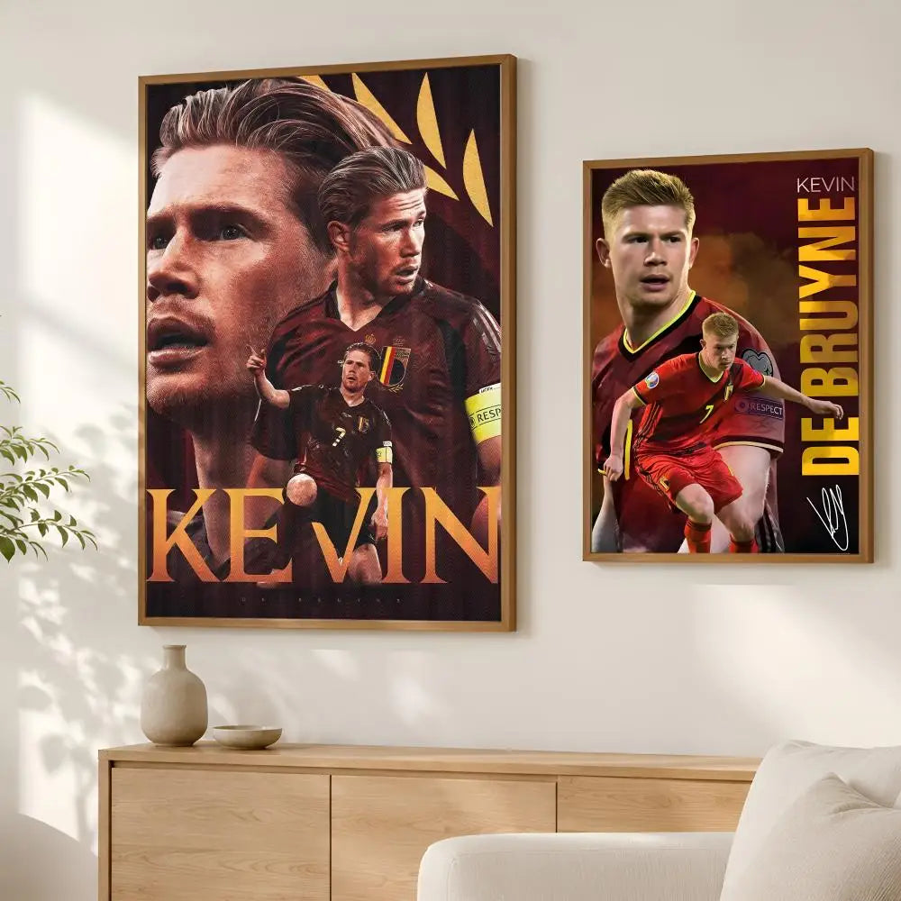 Kevin De Bruyne HD PVC Wall Poster – Self-Stick Football Art