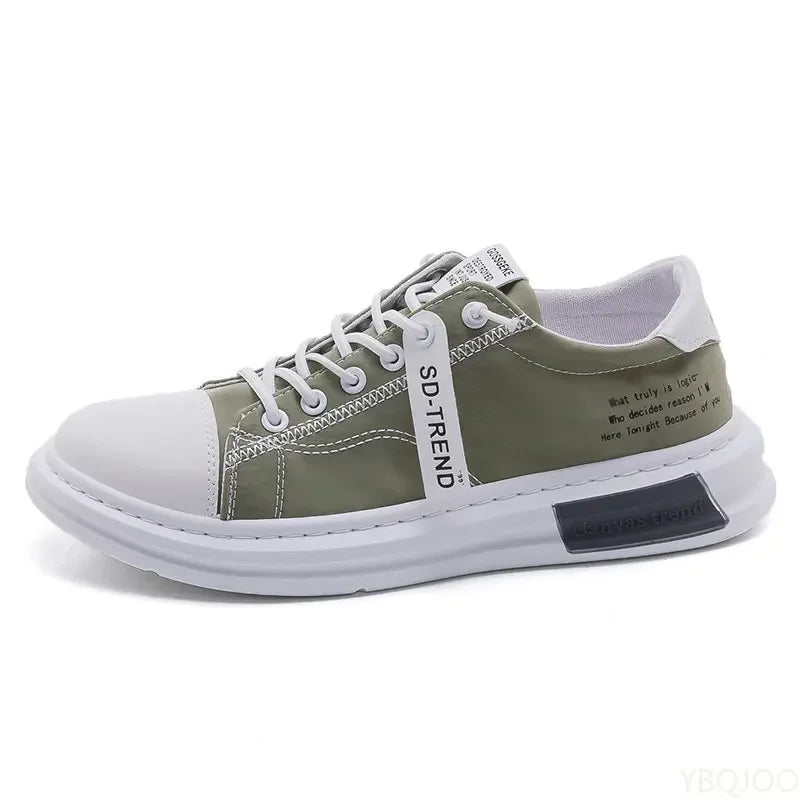 YBQJOO Men's Canvas Sneakers – Breathable Lace-Up Casual Shoes