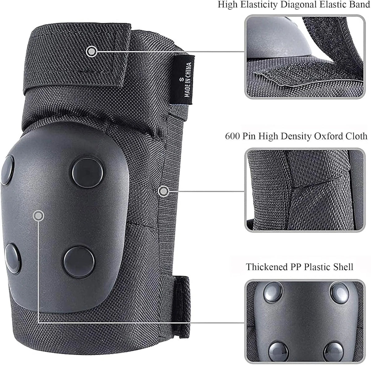 6-in-1 Knee Elbow Wrist Protective Gear Set – Adults & Youth