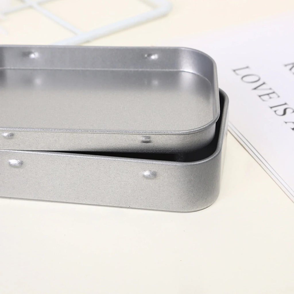 10-Pack Metal Hinged Tin Boxes with Lids | Small Storage Tins