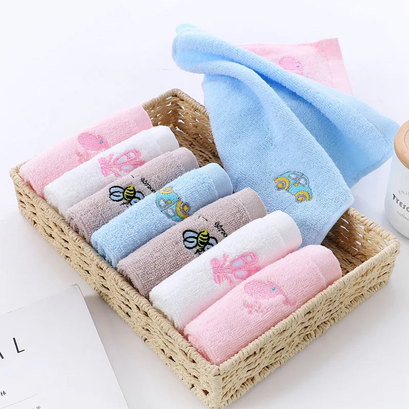 Baby Cotton Handkerchief Face Towel 25x25cm – Cartoon Print