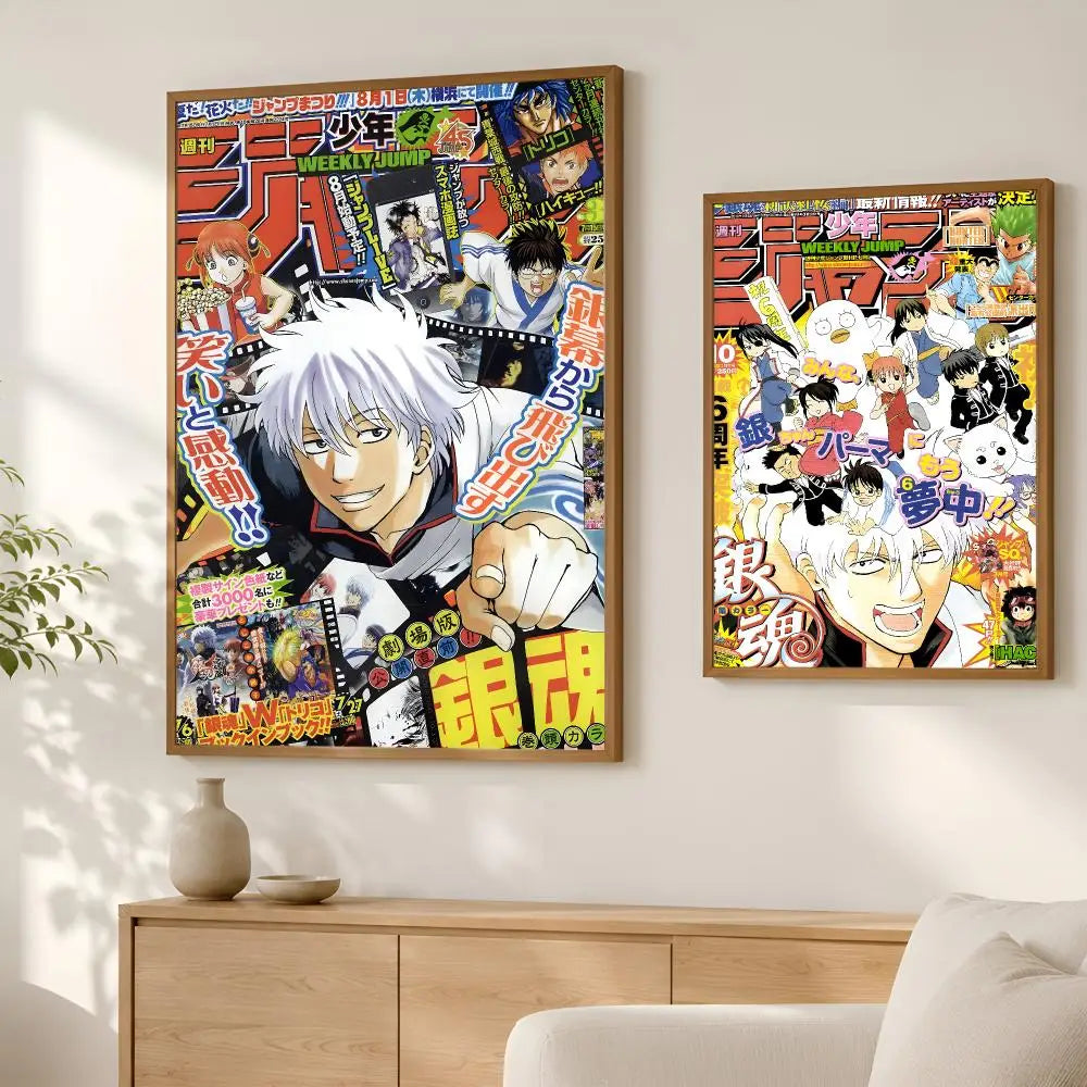 Gintama Anime Self-Stick Wall Poster – HD Waterproof Print