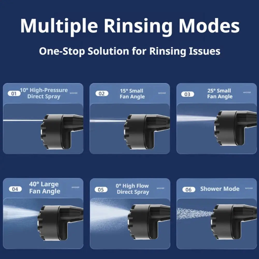 6-in-1 High Pressure Washer Nozzle 1/4" Quick Connect