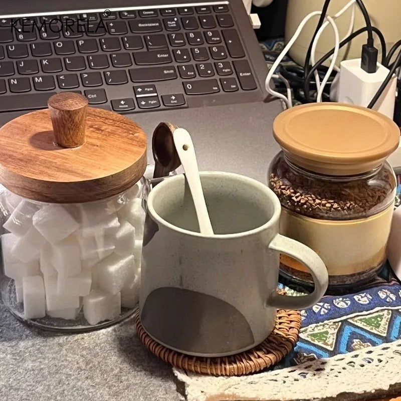 Glass Sealed Storage Jar with Spoon | Coffee, Spice & Grain