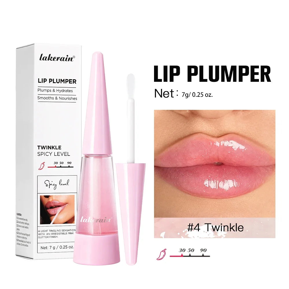 Lakerain Lip Plumper Gloss – Moisturizing, Fragrance Free, 6 Shades