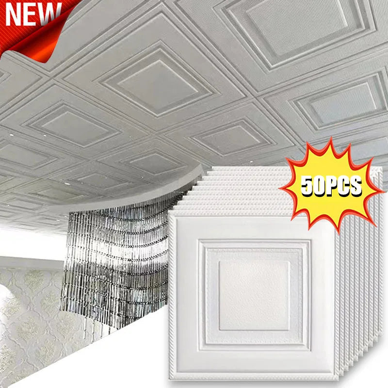 3D Peel & Stick Wall Panels – Waterproof XPE Foam Tiles 35×35cm