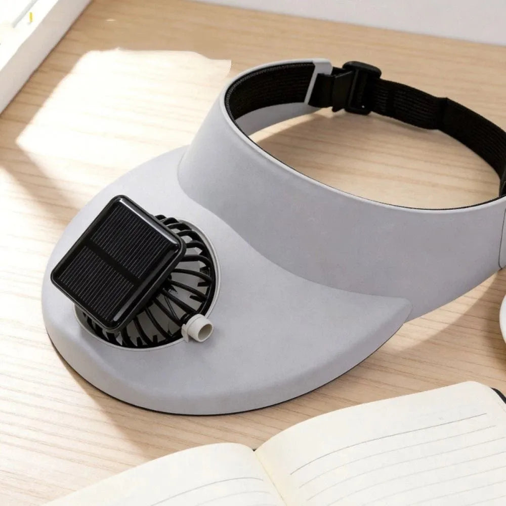 Solar USB Fan Sun Hat – Wide Brim Breathable Summer Cap