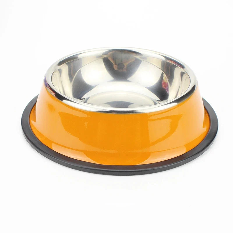 Stainless Cat Bowls Pet Steel Bowl Food Water Dogs Cats Anti-skid