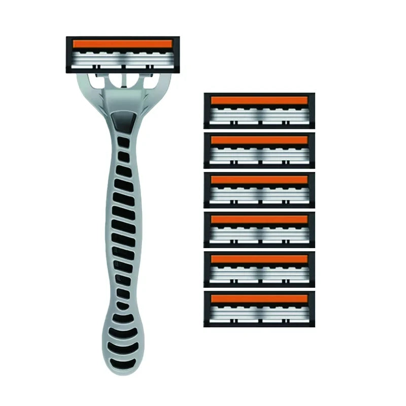 3-Blade Manual Safety Razor for Men & Women | Replaceable Head