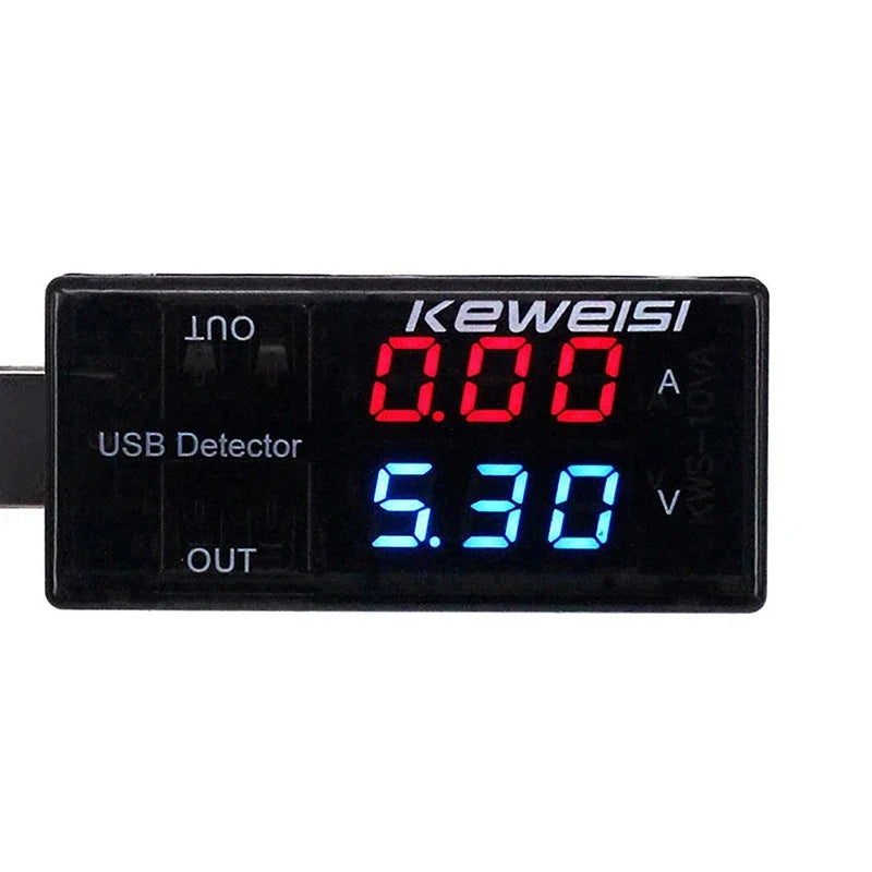 USB Volt Amp Meter – Dual Digital Display Voltage Tester
