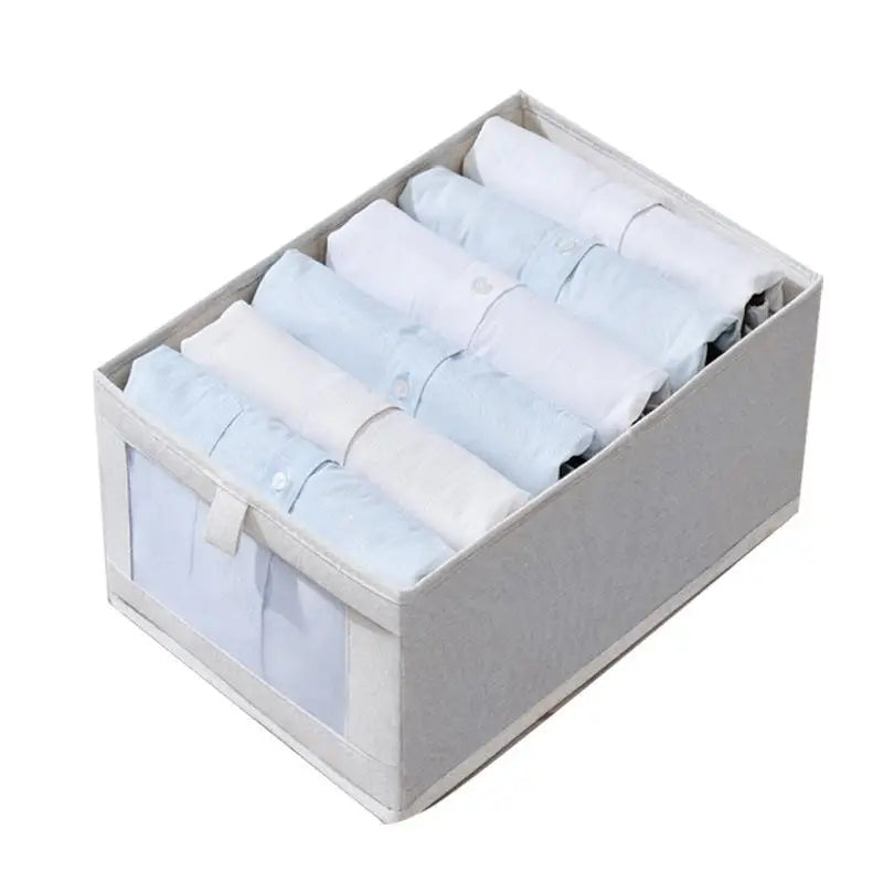 Foldable Fabric Pants Organizer | Wardrobe Storage Box