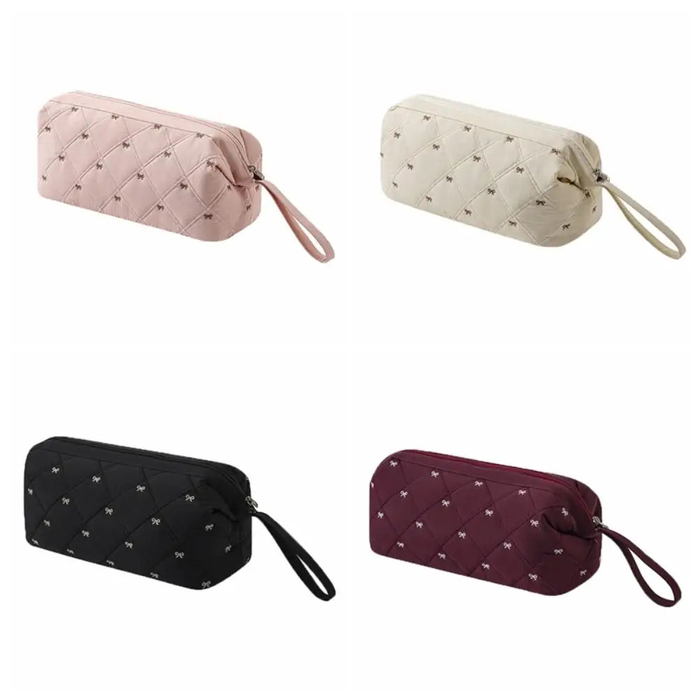 Bowknot Hair Dryer Storage Bag – Dustproof Travel Organizer