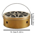 Stainless Steel Mosquito Coil Holder Box with Lid & Handle
