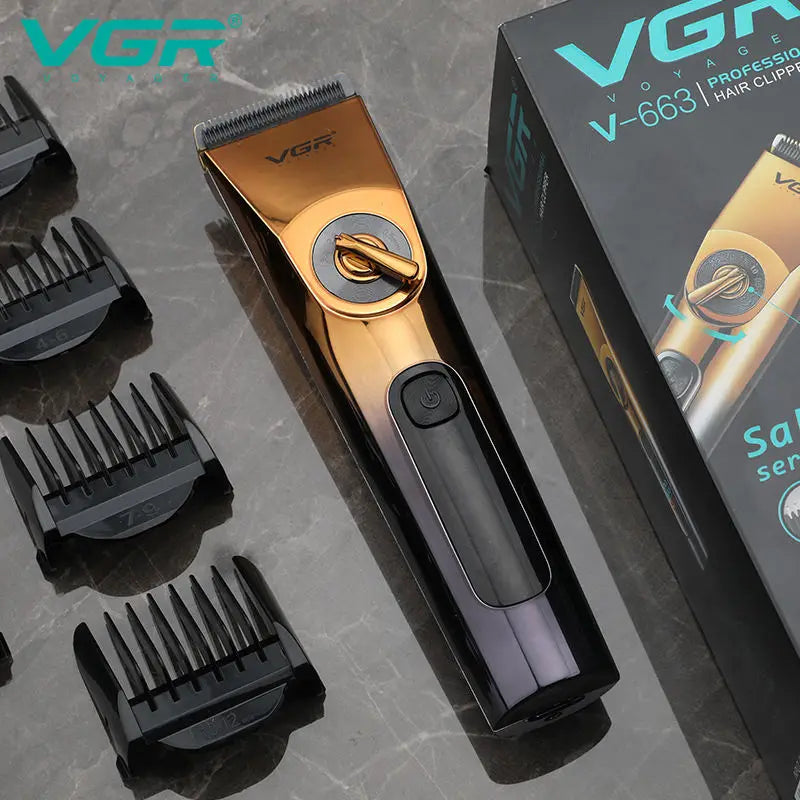 VGR V-663 Professional Hair Clipper IPX6 Waterproof LED Display