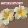 2-Pack Tropical Tuberose Floral Hair Clips – Boho Barrettes