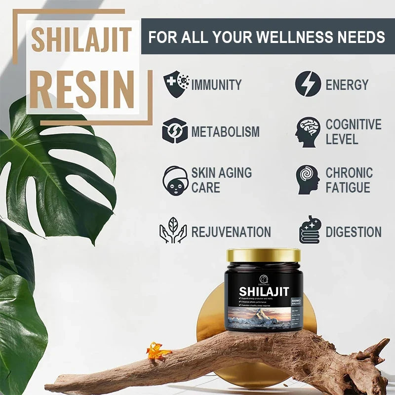 Pure Himalayan Shilajit Resin 60g – Energy, Memory & Wellness