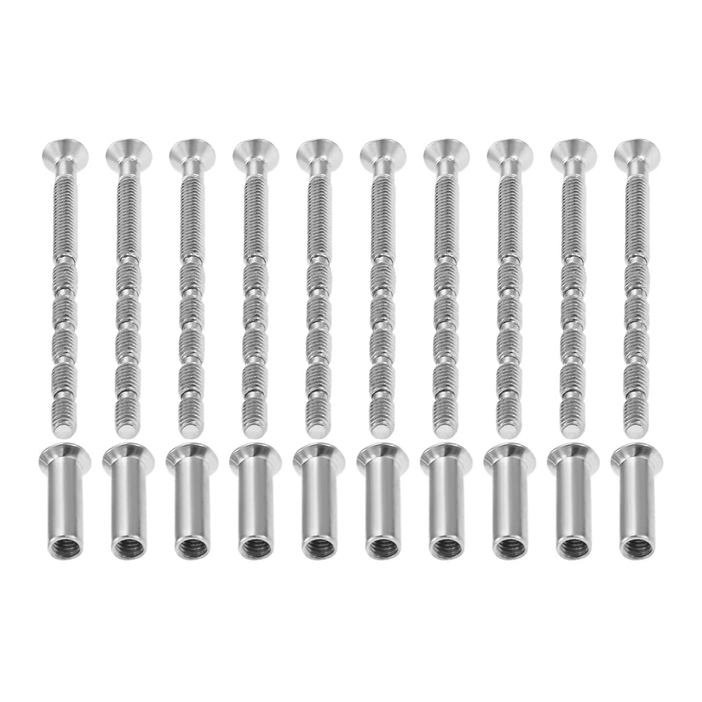 M4×60mm 304 Stainless Steel Door Handle Screws & Nuts – 10 Sets