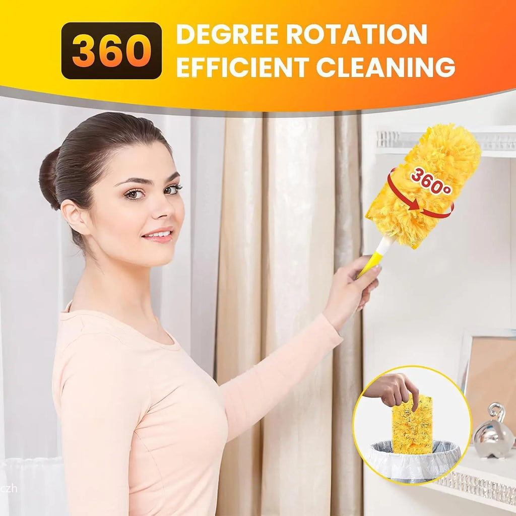 360° Electrostatic Microfiber Duster – Dust & Cobweb Cleaner