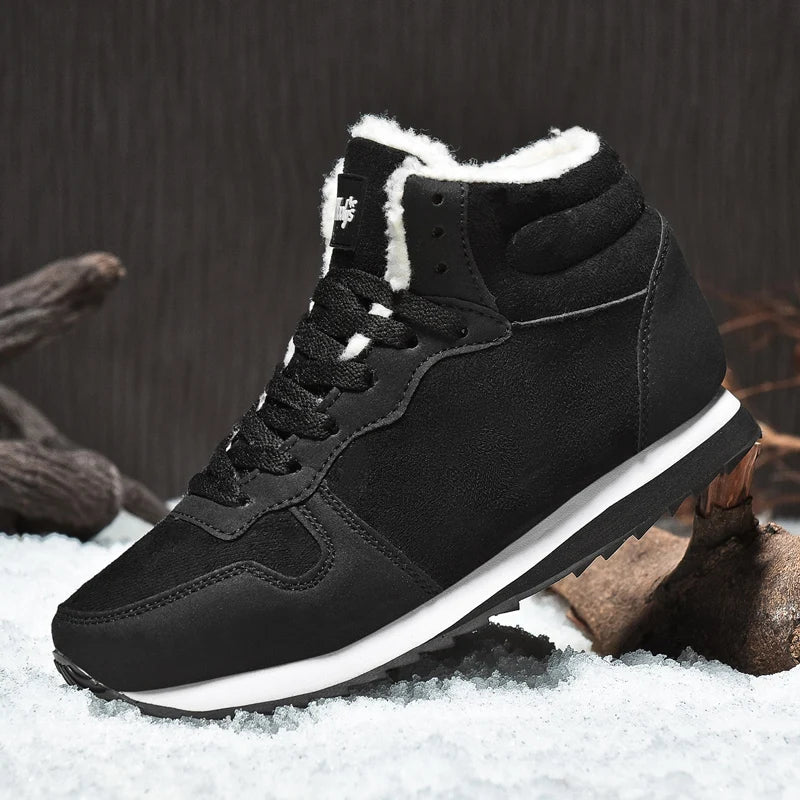 AZGB Men's Snow Boots – Non-Slip Winter Ankle Boots, Warm Plush