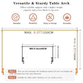 Table Arch Stand Clamps Adjustable Over Rod Dining Background Rack