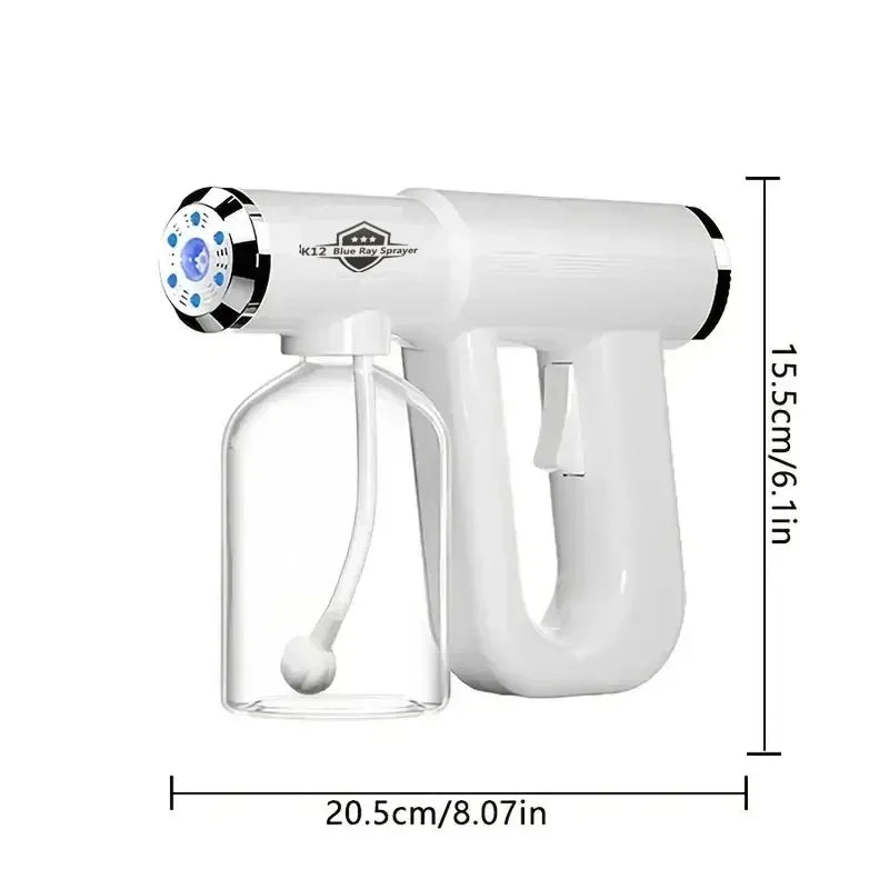 Blue Light Nano USB Rechargeable Wireless Steam Gun Barber Sprayer