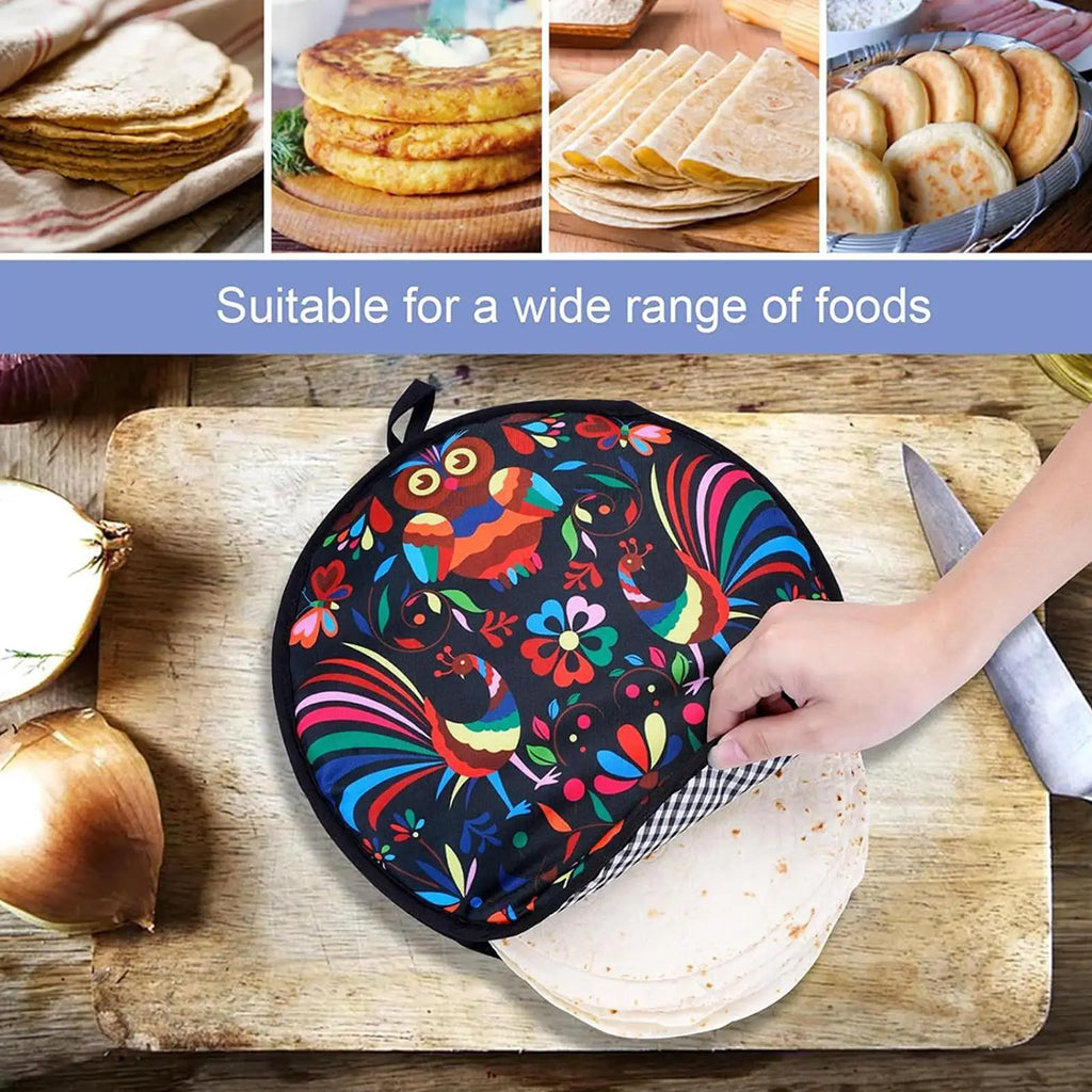 12-Inch Microwaveable Tortilla Warmer | Thermal Fabric Pouch