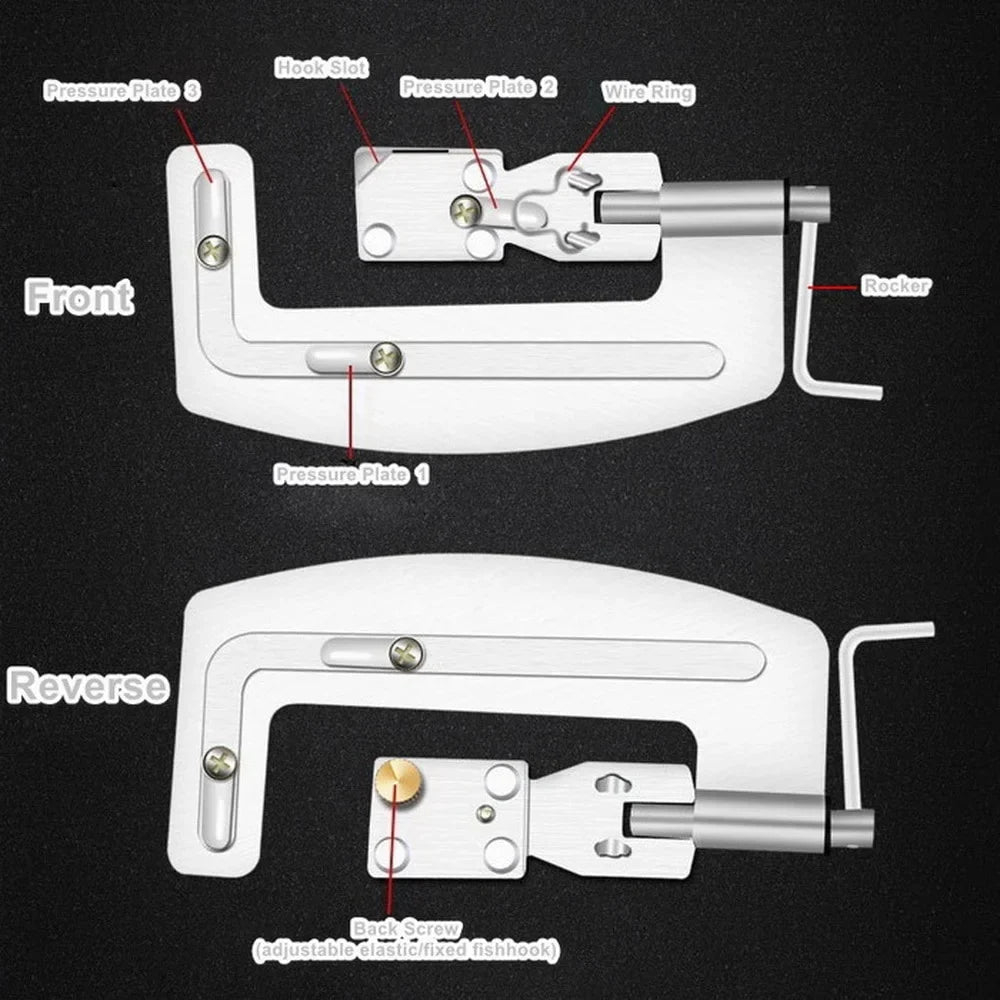 Semi-Auto Fishing Hook Knotter – Stainless Steel Tier Tool