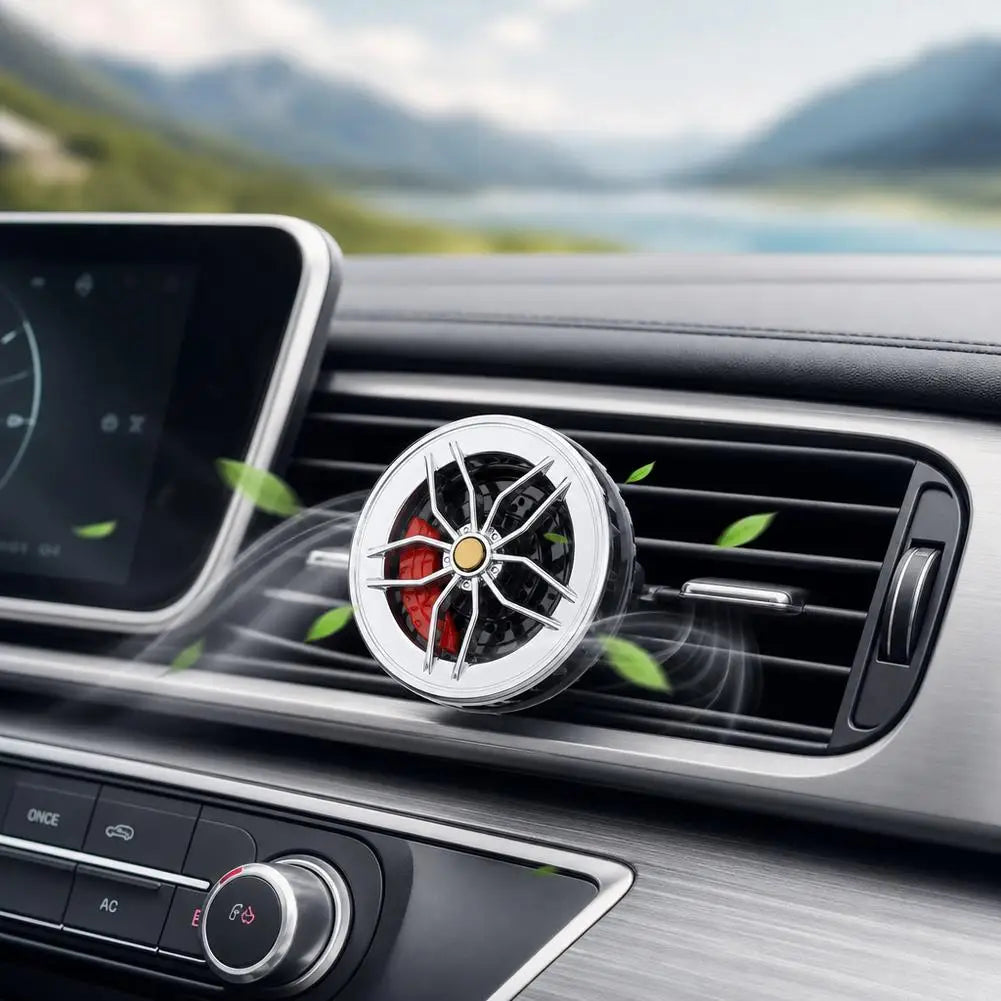 Sports Car Wheel Shape Air Freshener Vent Clip Rotatable Auto Outlet