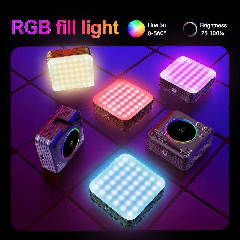 Mobile Phone Fill Light Travel Portable Camera Pocket Full-color RGB