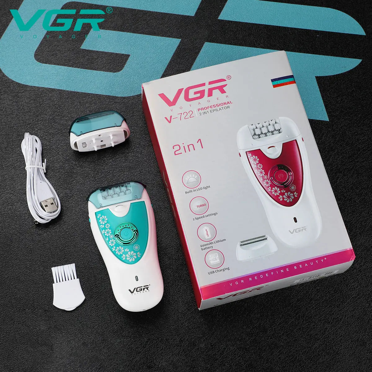 VGR V-722 Women's Multi-Function Electric Shaver & Epilator