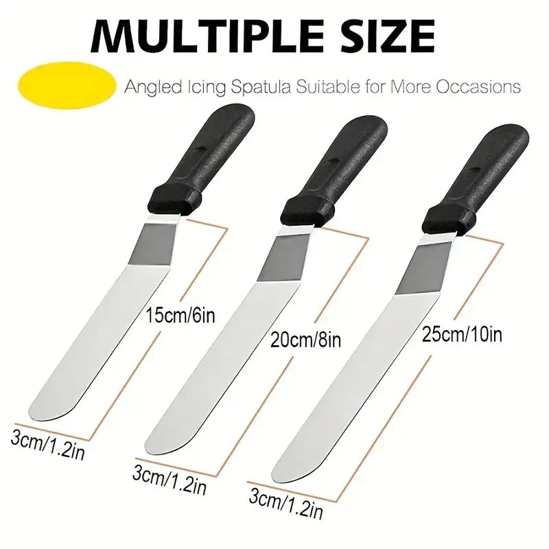 Stainless Steel Cake Scraper Spatula – 6, 8 & 10 Inch
