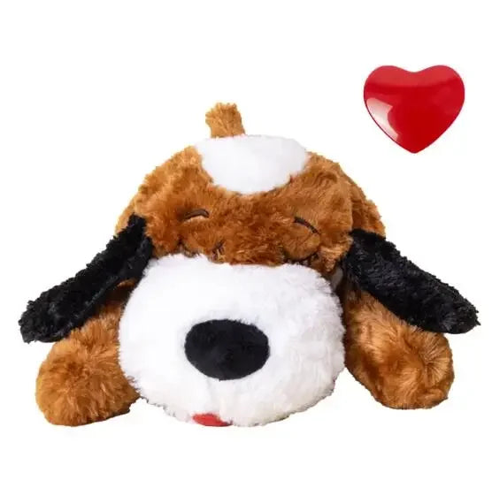 Heartbeat Plush Dog Snuggle Toy | Calming Comfort Companion