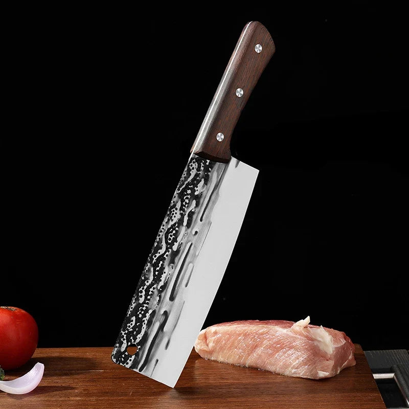 Forged Full Tang Nakiri Cleaver – Stainless Steel Chef Knife
