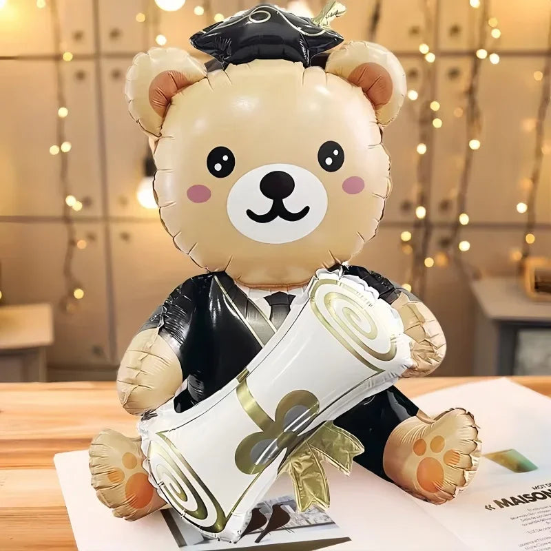 Graduation Bear Aluminum Film Balloon Cute Party Perfect School