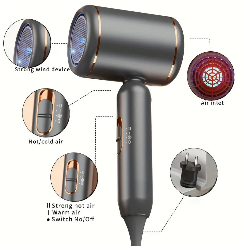 High-Speed Negative Ion Hair Dryer | Quiet & Smart Temp Control