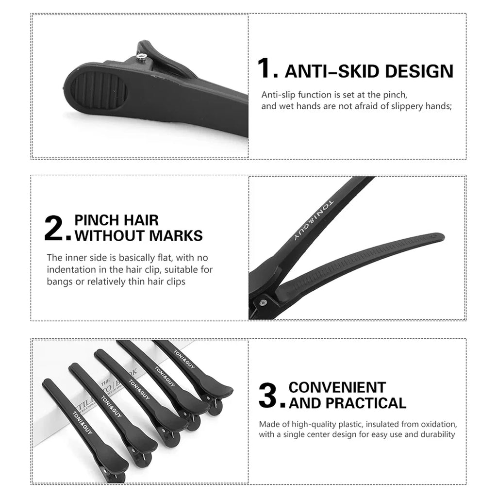12-Piece Pro Hair Sectioning Clips – Barber & Salon Styling