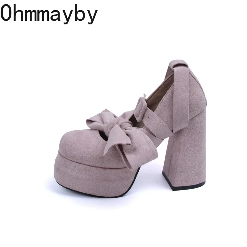 Women's Lolita Platform Mary Jane Pumps | Square Heel Party Shoes
