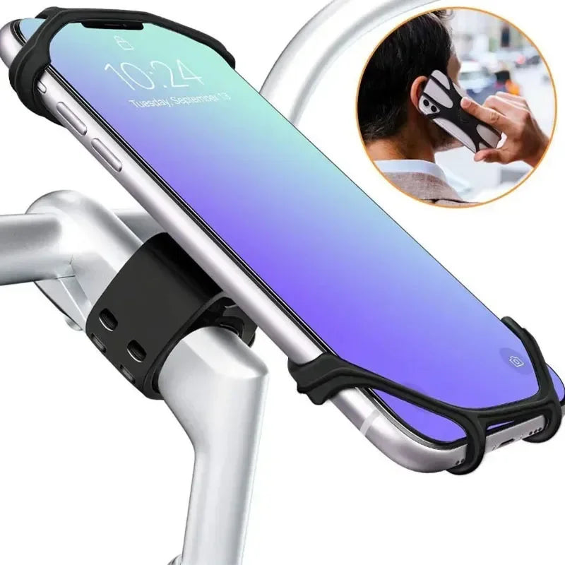 360° Rotatable Silicone Phone Mount for Bike & Motorcycle