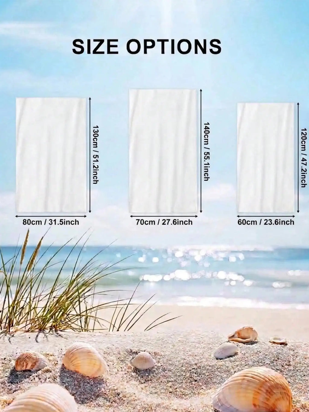 Custom Text Ice Cream Beach Towel – Soft, Quick-Dry 3 Sizes