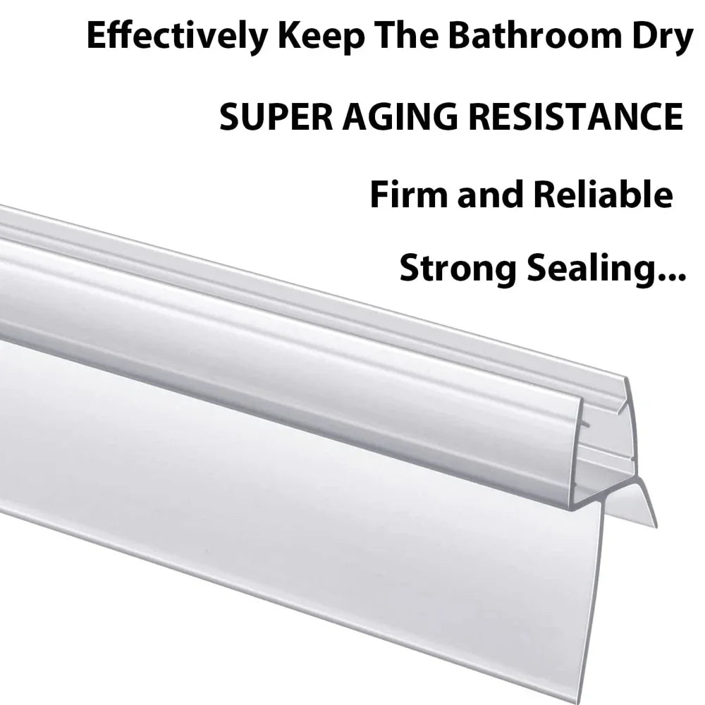 PVC Shower Door Seal Strip 4–6mm Glass | Waterproof Weatherstrip